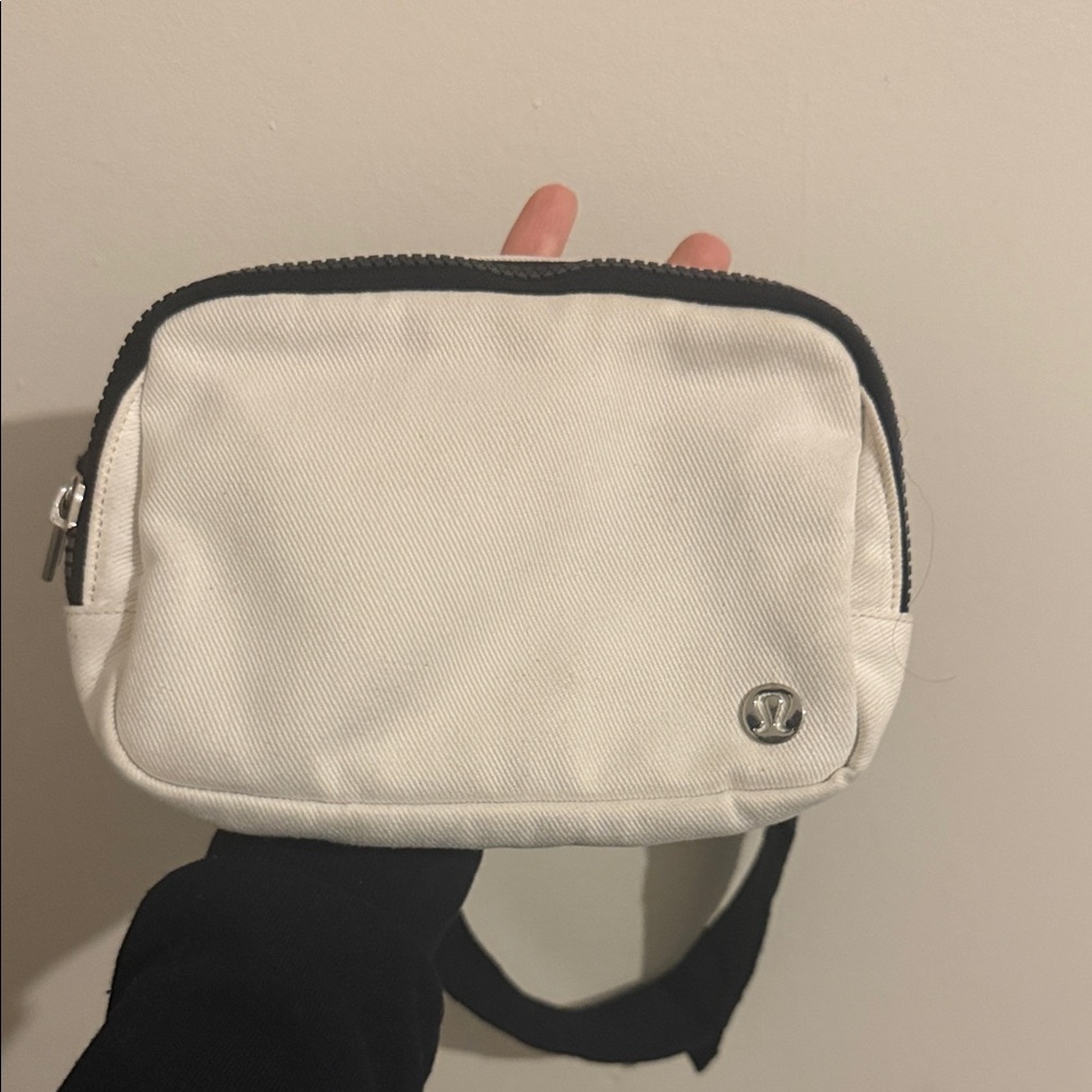 Lululemon black and white belt bag